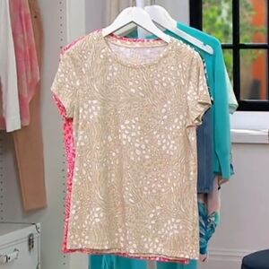 Belle by Kim Gravel Slub Knit Ocean Reef T-Shirt